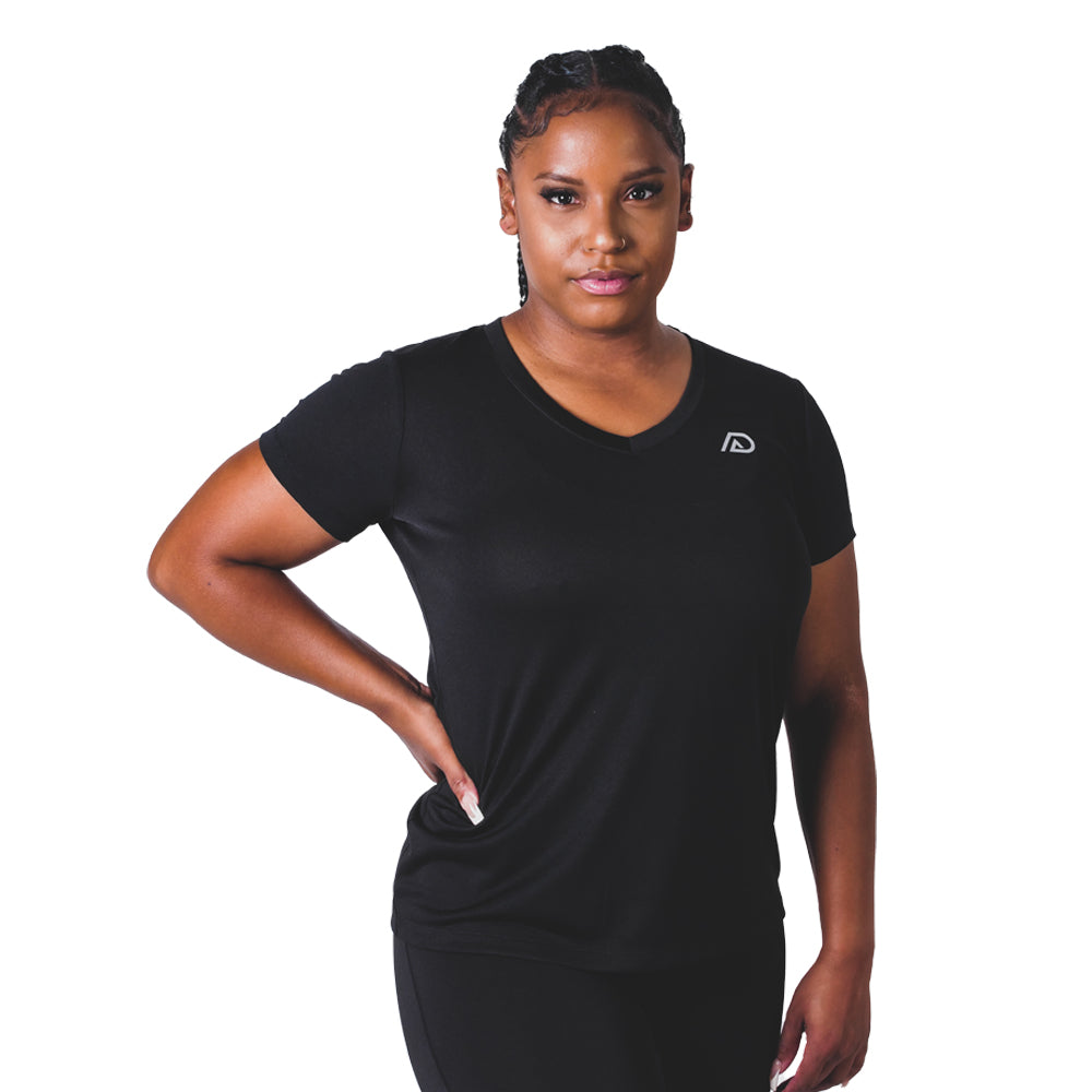 Black Sleeve Shirt V-neck